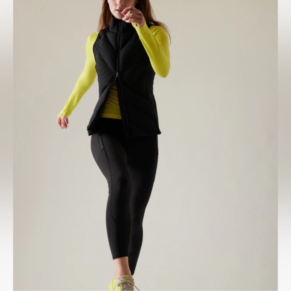 NWOT Athleta Rainier Tights Fleece Lined Black (Large) - Picture 3 of 12